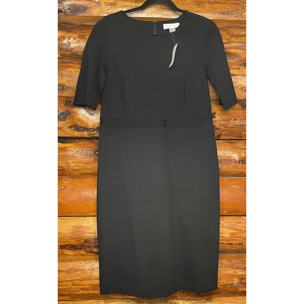 Christopher & Banks Black Ponte Knit Dress‎ Size 4
